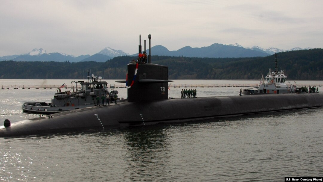Kapal selam SSBN kelas Ohio yang membawa muatan rudal nuklir Trident II, merupakan keunggulan militer terpenting AS (foto: dok). 