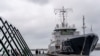 A photo taken on Jan. 26, 2025 shows the HNLMS Luymes A803 of the Royal Netherlands Navy, a NATO vessel, docked at Ofelia Plads in Copenhagen Harbor. The vessel will participate in NATO's enhanced patrol mission in the Baltic Sea, Baltic Sentry. 