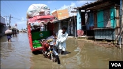 Daerah yang dilanda banjir paling parah di Pakistan adalah dataran rendah di propinsi Sindh yang terletak di kawsan pesisir (foto: dok).