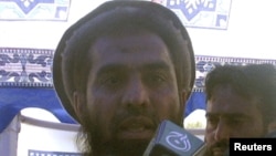 FILE - Zaki-ur-Rehman Lakhvi speaks during a rally, April 2008.