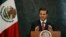 Tổng thống Mexico Enrique Pena Nieto loan báo cải tổ nội các trong cuộc họp báo tại dinh tổng thống Los Pinos ở Mexico City, ngày 27/11/2017