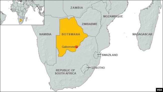 Map of Botswana