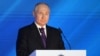 Presiden Rusia Vladimir Putin menyampaikan pidato pada pembukaan Konferensi Parlemen Internasional "Rusia - Amerika Latin" di Moskow pada 29 September 2023. (Foto: AFP)