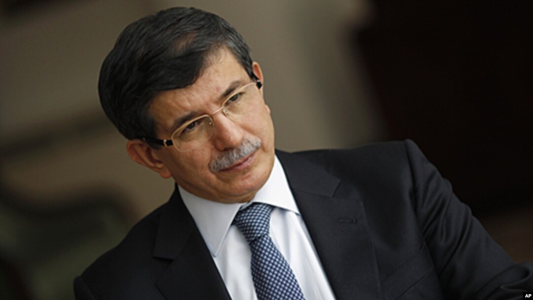 Turkey's Foreign Minister Ahmet Davutoglu in Ankara, February 8, 2012 (file photo).