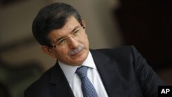 Turkey's Foreign Minister Ahmet Davutoglu in Ankara, February 8, 2012 (file photo).