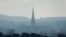 The combined tower and spire of Salisbury Cathedral stand surrounded by the medieval city where former Russian double agent Sergei Skripal and his daughter were found critically ill following exposure to the Russian-developed nerve agent Novichok in Salisbury, England, Tuesday, March 13, 2018. 