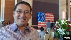 Wakil Ketua DPR Fadli Zon dalam sebuah acara di Jakarta. (VOA/S. Schonhardt)