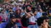 Egyptian football fans gather on a street coffee shop to watch the last match between Egypt and Saudi Arabia, June 25, 2018, during World Cup 2018, in Cairo’s Shubra district.