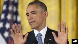 Predsednik SAD, Barak Obama na konferenciji za novinare u Beloj kući, 5. novembar 2014.