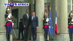 Perezida w'u Rwanda Paul Kagame yagiranye ibiganiro na Emmanuel Macron w'Ubufaransa