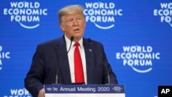 Donald Trump na Forum économique na Davos, Suisse, 21 janvier 2020.