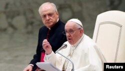 El papa Francisco durante una audiencia general en el Vaticano el 26 de enero de 2022.