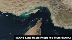 위성에서 촬영한 호르무즈 해협