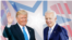 El presidente de EE. UU., Donald Trump (izq), y el candidato presidencial demócrata y rival de Trump por la presidencia, Joe Biden, en montaje fotográfico de archivo.