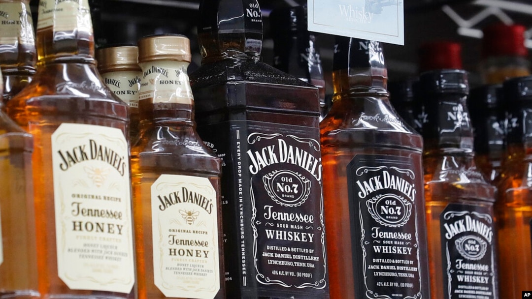 FILE -- Bottles of Jack Daniel's whiskeys are displayed at Rossi's Deli in San Francisco. 