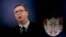 Serbian President Aleksandar Vucic speaks during a press conference in Belgrade, Dec. 3, 2018. 