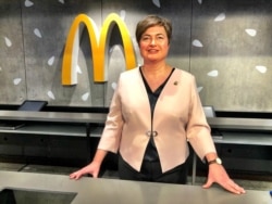 Anna Patrunina, one of the original 1990 hires and now VP of Operations of McDonald's Russia, Jan. 31, 2020. (C. Maynes/VOA)