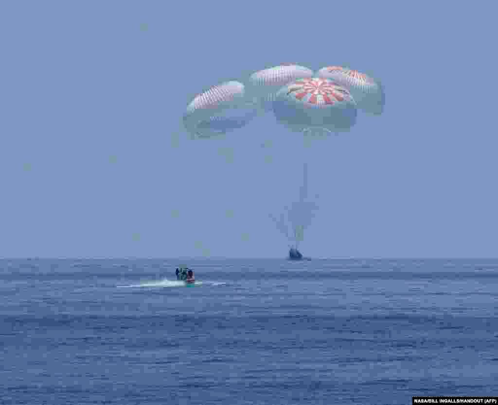 'ڈریگن' جب سمندر کی سطح سے ٹکرایا تو اس کی رفتار 24 کلو میٹر فی گھنٹہ تک گھٹ چکی تھی۔