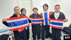 ဇန်နဝါရီ ၃၀ ရက်နေ့က ဟားမတ်စ် ပြန်လွှပေးလိုက်တဲ့ ထိုင်းဓားစာခံများ (ဓါတ်ပုံ - the Royal Thai Embassy in Tel Aviv)