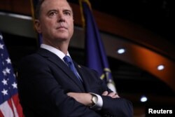FILE - U.S. House Intelligence Committee Chairman Adam Schiff, D-Calif., attends a news conference at the Capitol in Washington, Oct. 2, 2019.