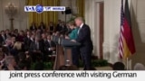 VOA60 World PM - Trump Hosts Merkel, Renews Call for NATO Members' Payments