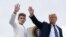 Barron Trump e o pai Donald Trump
