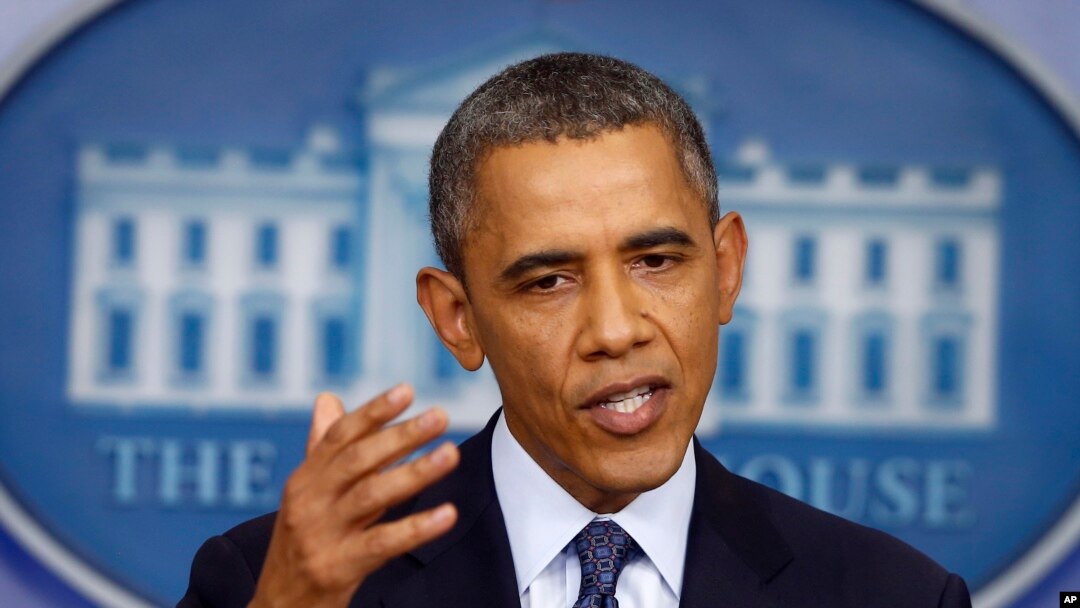 Tổng thống Obama nói về việc chính phủ đóng cửa và mức trần vay nợ tại Phòng Báo chí Tòa Bạch Ốc 8/10/13