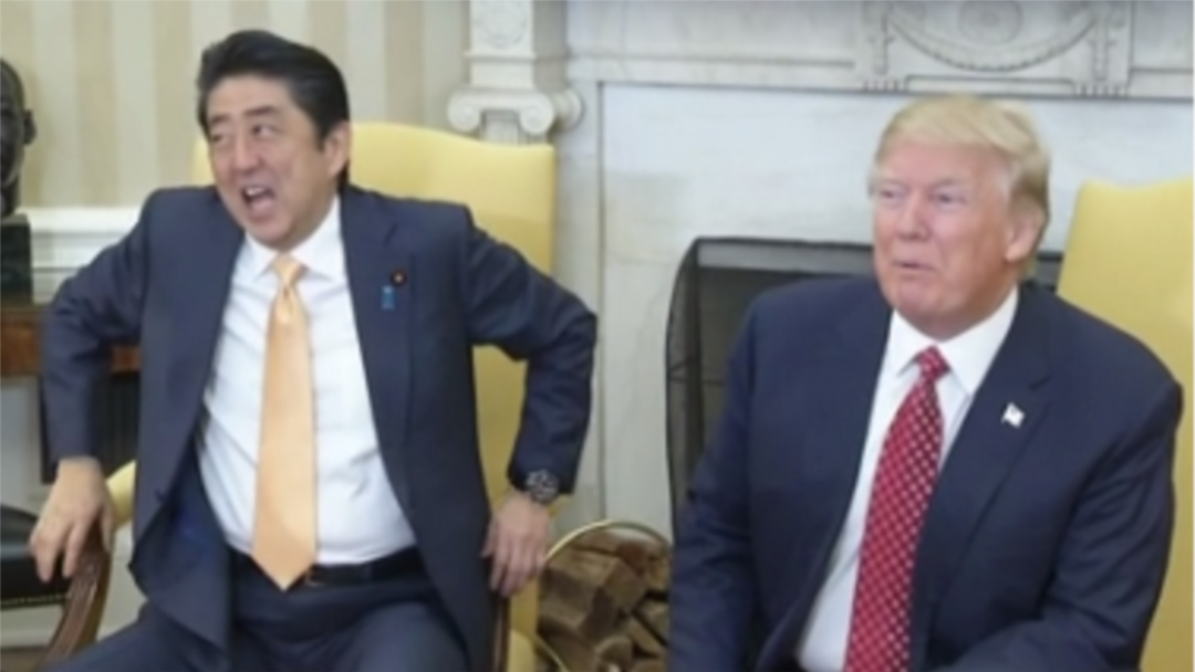 BAP握手会 Presidential Grip and Grin Leaves Japan's Leader Wide-eyed