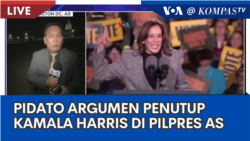 Laporan VOA untuk Kompas TV: Jelang Pidato 'Argumen Penutup' Kamala Harris di Washington DC 