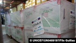 A half-million doses of vaccines donated by the U.S. government through COVAX landed in Port-au-Prince, the capital of Haiti, July 14, 2021.