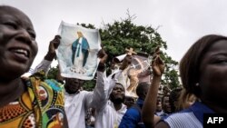 Les catholiques participent à une manifestation pour demander la démission du président de la République démocratique du Congo, à Kinshasa, le 31 décembre 2017.