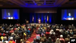 지난 7일 미국 뉴멕시코주 포와키에서 민주당 대의원 대회가 열렸다.