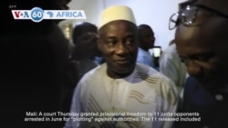 VOA60 Africa - Malian court grants provisional freedom to 11 junta opponents