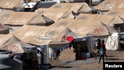 Campo de refugiados sirios en las afueras de Arbil, en la región kurdistán de Irak.