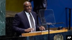 Menteri Luar Negeri Inggris David Lammy menyampaikan pidato dalam Konferensi Masa Depan dalam sidang tahunan Majelis Umum PBB di New York, pada 23 September 2024. (Foto: AP/Richard Drew)