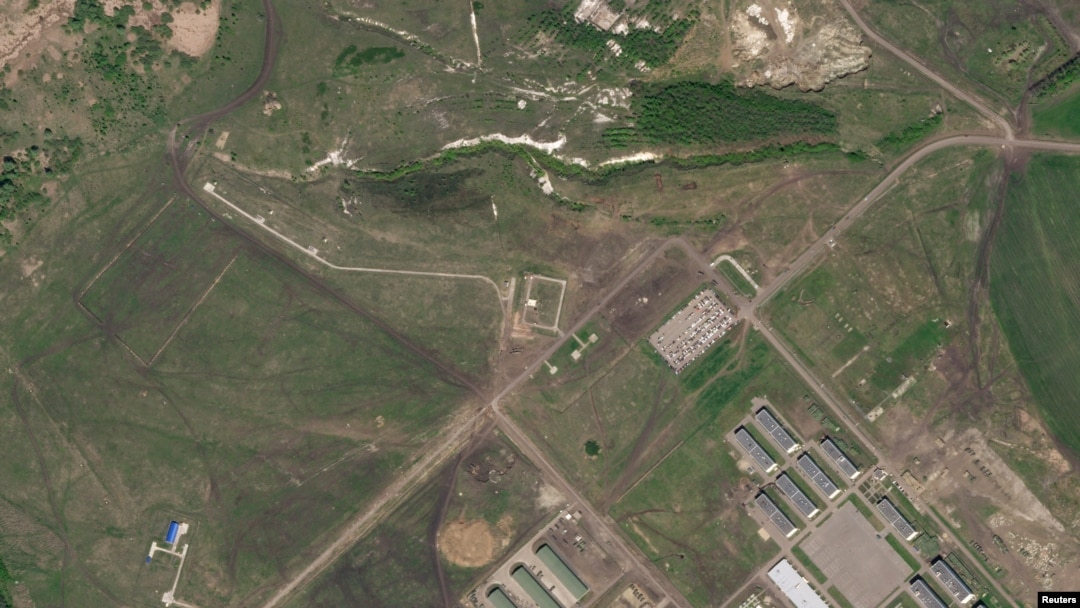 Satellite view of Russian military base in Valuyki