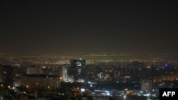 A general view of Tehran after several explosions were heard in Tehran on October 26, 2024.