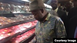 FILE: Nelson Chamisa at a supermarket in Zimbabwe.