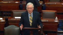 FILE - Senate Minority Leader Mitch McConnell of Kentucky speaks at the U.S. Capitol in Washington, Feb. 13, 2021.