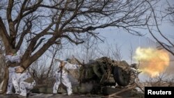 Украинские бойцы, сражающиеся за Бахмут. Февраль 2023 г. 