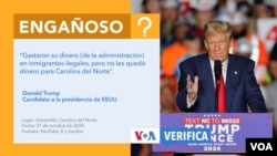 El candidato republicano, Donald Trump, sigue propagando la narrativa desinformante sobre la administración de Biden y Harris al asegurar que ya no hay recursos para víctimas de huracanes.