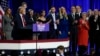 Republican presidential nominee former President Donald Trump speaks at an election night watch party, Nov. 6, 2024, in West Palm Beach, Florida.