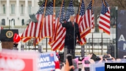 U.S. President Donald Trump holds a rally to contest the certification of the 2020 U.S. presidential election results by the U.S. Congress, in Washington, January 6, 2021.