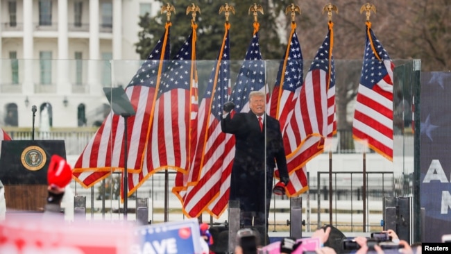 Ish-Presidenti Donald Trump gjatë tubimit të 6 janarit