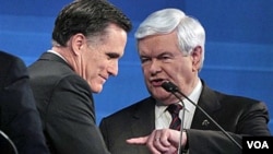 Mitt Romney y Newt Gingrich hacen campaña electoral esta semana en Florida.