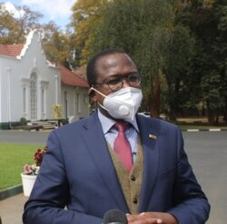 Mthuli Ncube, Zimbabwe finance minister says the government is aware that informal traders are being affected by the lockdown which was imposed in late March to contain the coronavirus pandemic. (Columbus Mavhunga/VOA)