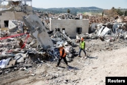 تصویر دیگری از محل اصابت موشک در بیت‌شمش