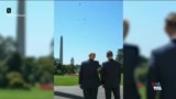 آمریکا از لنز دوربین - پرواز جنگنده‌‌های آمریکایی بر فراز کاخ سفید به احترام خلبان جان‌باخته لهستانی