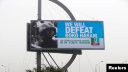 Un panneau d'affichage de la campagne contre Boko Haram