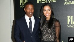 Jamie Foxx, left, and Corinne Foxx attend the Miss Golden Globe InStyle Party held at Ysabel on Nov. 17, 2015, in West Hollywood, Calif. 